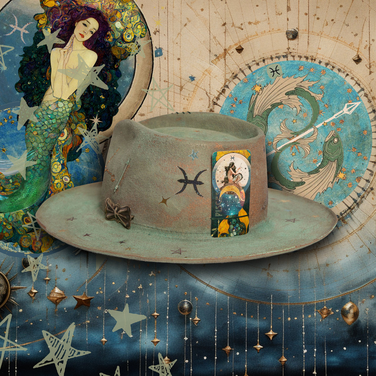 Be the light you wish to see, namaste Pisces sun catcher hat! 61755444592352.jpg main image 3
