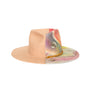 Luxury Handmade Limited Edition Tie Dye Fedora made with rabbit felt by Hatmaker Alberto Hernandez of Meshika Hats