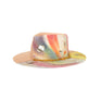 Luxury Handmade Tie Dye Fedora made with rabbit felt by Hatmaker Alberto Hernandez of Meshika Hats