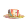 Tie Dye Fedora in luxury rabbit felt by Hatmaker Alberto Hernandez of Meshika Hats