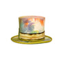 Custom Tie Dye Top Hat by Hatmaker Alberto Hernandez of Meshika Hats Made in Los Angeles California