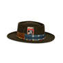 Luxury Custom Brown Fedora by Hatmaker Alberto Hernandez of Meshika Hats Located in Los Angeles California
