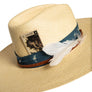 Luxury Handmade Natural Fedora made with luxury Straw by Hatmaker Alberto Hernandez of Meshika Hats