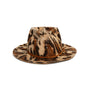 Leopard Print Fedora in luxury rabbit felt by Hatmaker Alberto Hernandez of Meshika Hats