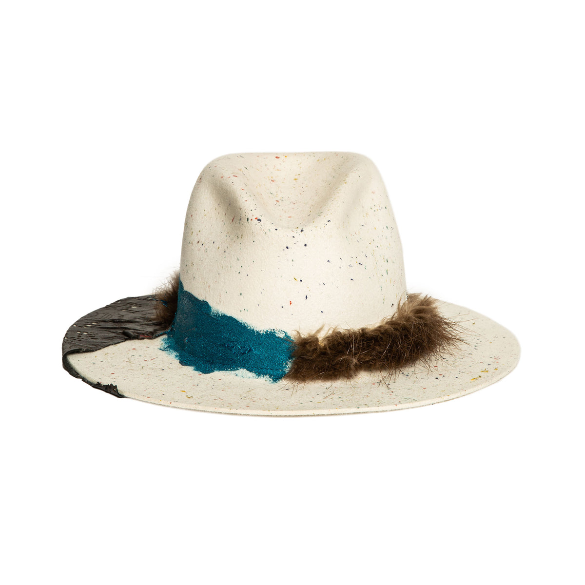 20/20 Handmade Beaver Fedora in White by Alberto Hernandez of