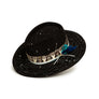 Custom Handmade Black Fedora by Hatmaker Alberto Hernandez of Meshika Hats