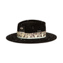 Custom Black Fedora in luxury rabbit felt by Celebrity Hatmaker Alberto Hernandez of Meshika Hats