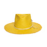 Custom Handmade Yellow Straw Fedora by Hatmaker Alberto Hernandez of Meshika Hats