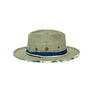 Luxury Handmade sage Fedora made with beaver felt by Hatmaker Alberto Hernandez of Meshika Hats in Los Angeles, CA