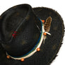 Luxury Handmade Black Fedora made straw by Hatmaker Alberto Hernandez of Meshika Hats