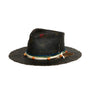 Black Straw Custom Fedora by Hatmaker Alberto Hernandez of Meshika Hats Made in Los Angeles California
