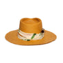 Luxury Custom Natural Straw Fedora by Hatmaker Alberto Hernandez of Meshika Hats Located in Los Angeles California