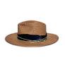 Custom Brown Straw Fedora by Hatmaker Alberto Hernandez of Meshika Hats Made in Los Angeles California