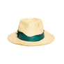 Luxury Custom Natural Straw Fedora by Hatmaker Alberto Hernandez of Meshika Hats Located in Los Angeles California