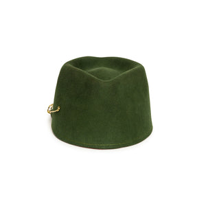 Luxury Custom Olive Cap by Hatmaker Alberto Hernandez of Meshika Hats Located in Los Angeles California