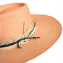 Pink Custom Handmade Straw Fedora by Hatmaker Alberto Hernandez of Meshika Hats