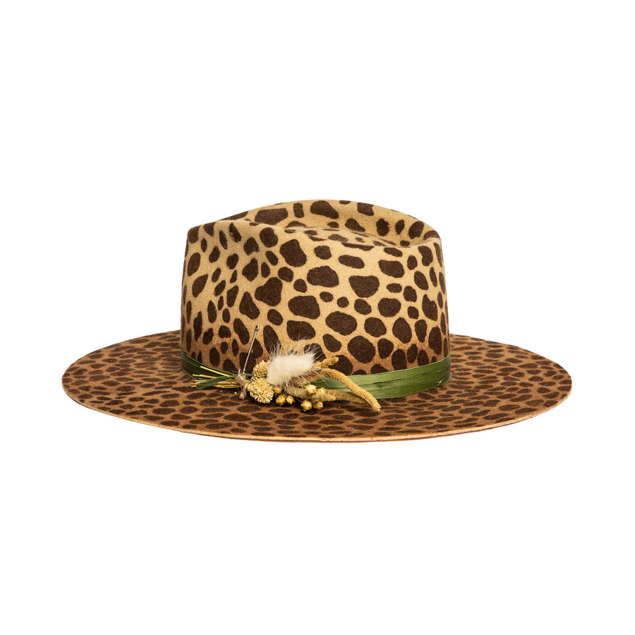 COOL CATS (& KITTENS) Luxury Handmade Leopard Fedora by Alberto