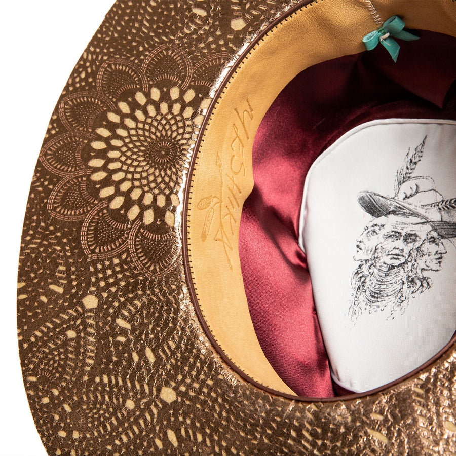 Luxury Handmade Leopard Print Fedora made with rabbit felt by Hatmaker Alberto Hernandez of Meshika Hats