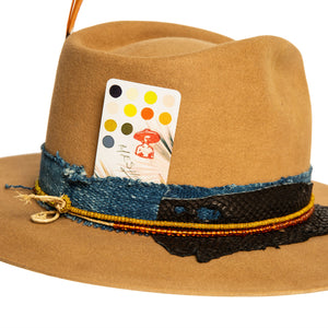 Custom Camel Fedora in luxury Beaver felt by Celebrity Hatmaker Alberto Hernandez of Meshika Hats