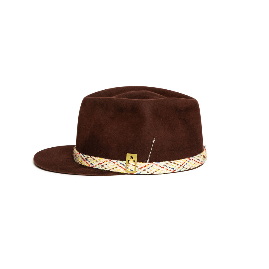 Maroon Cap in luxury Beaver felt by Hatmaker Alberto Hernandez of Meshika Hats