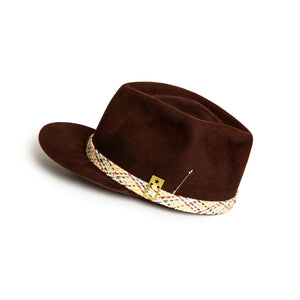 Custom Handmade Maroon Cap by Hatmaker Alberto Hernandez of Meshika Hats