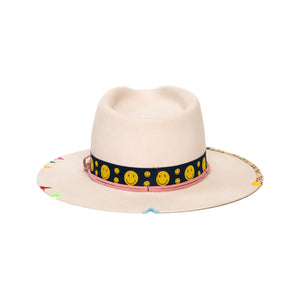 Colorful Custom Fedora in luxury rabbit felt by Hatmaker Alberto Hernandez of Meshika Hats