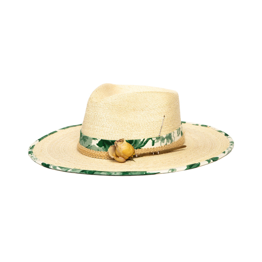 Natural Fedora in luxury straw by Hatmaker Alberto Hernandez of Meshika Hats