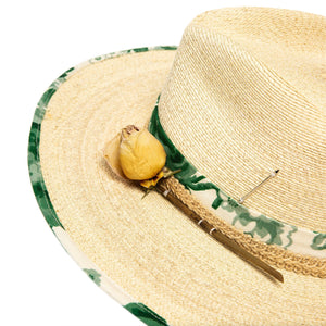 Luxury Handmade Natural Straw Fedora made by Hatmaker Alberto Hernandez of Meshika Hats