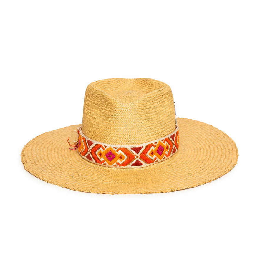 Luxury Handmade Fedora made with Natural Straw by Hatmaker Alberto Hernandez of Meshika Hats