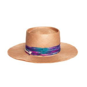 Light Pink Luxury Custom Fedora by Hatmaker Alberto Hernandez of Meshika Hats Located in Los Angeles California