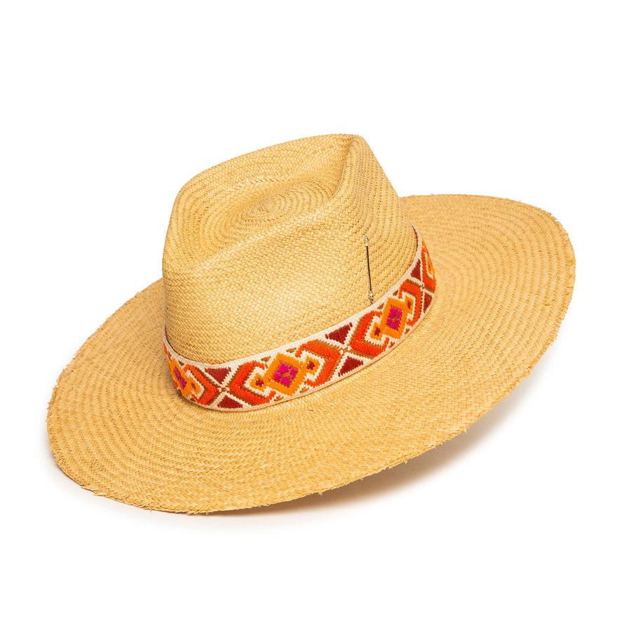 Custom Handmade Natural Straw Fedora by Hatmaker Alberto Hernandez of Meshika Hats