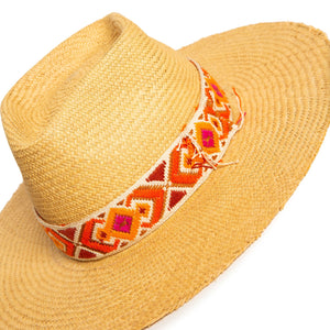 Custom Handmade Straw Fedora by Hatmaker Alberto Hernandez of Meshika Hats
