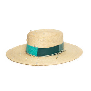 Fedora in luxury Straw felt by Hatmaker Alberto Hernandez of Meshika Hats