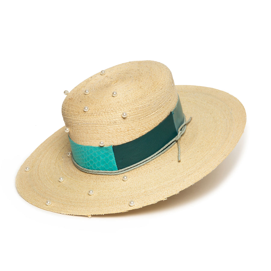Custom Handmade Natural Fedora by Hatmaker Alberto Hernandez of Meshika Hats